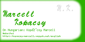 marcell kopacsy business card